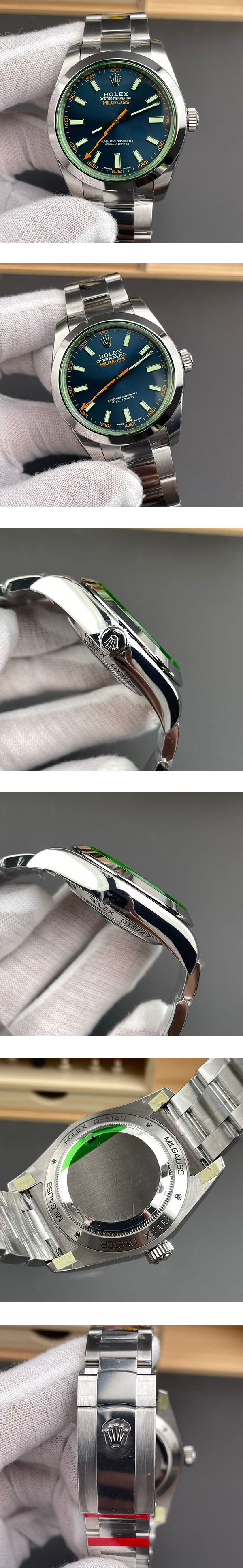 【VSメーカー製】「最N級」ロレックスコピー ミルガウス 116400GV Zブルー 送料税金込み